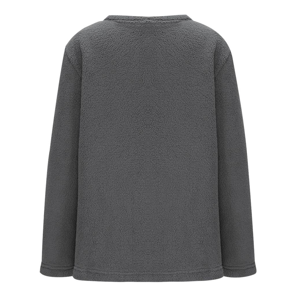 Women's Winter Coat Long Sleeved Lapel Button Pocket Wool Lambskin Jacket