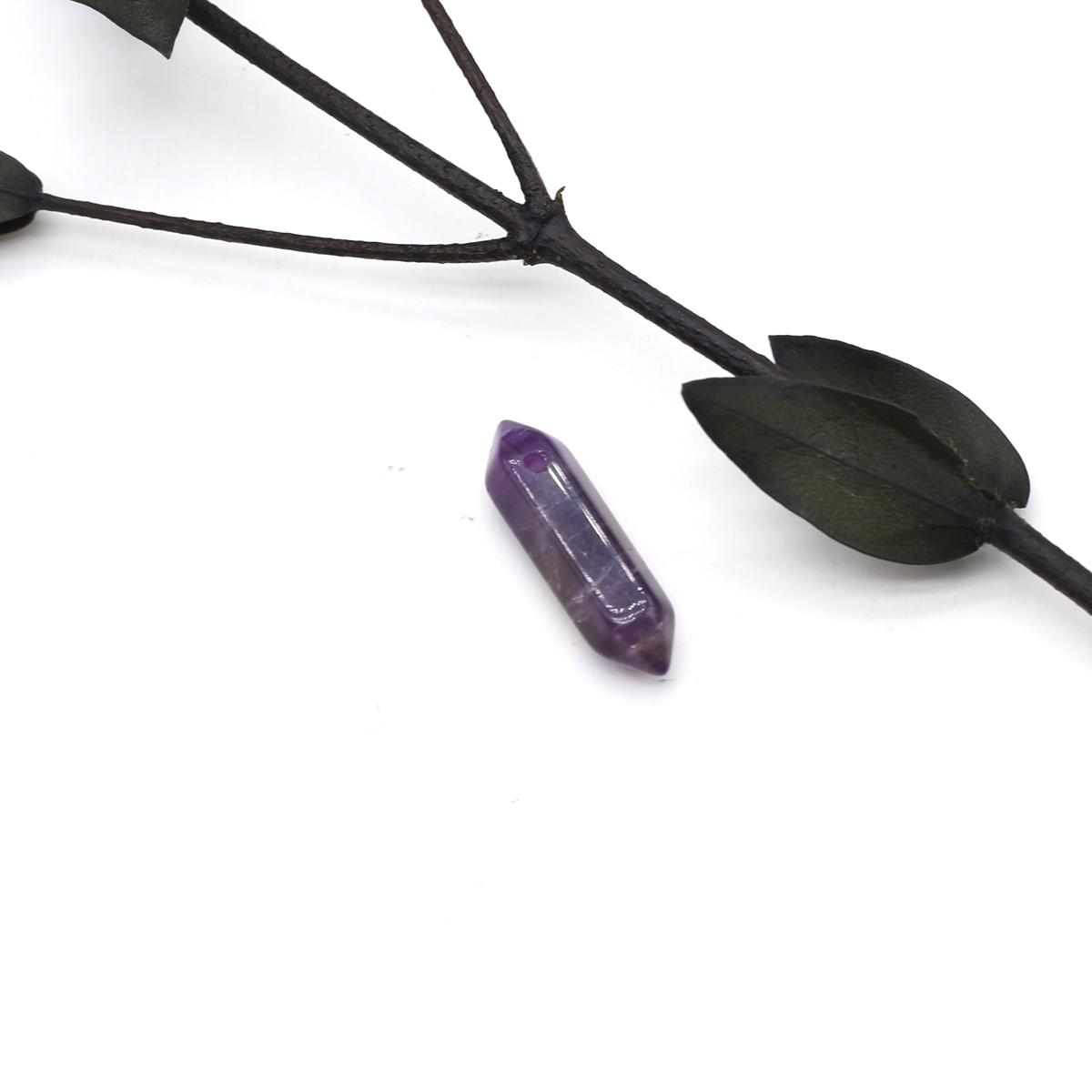 

5 шт. маленький натуральный камень с отверстием кулон шестиугольный конус кристалл женские подвески для изготовления ювелирных изделий DIY ожерелье браслет аксессуары 6x25 мм 5Pcs/6x25mm