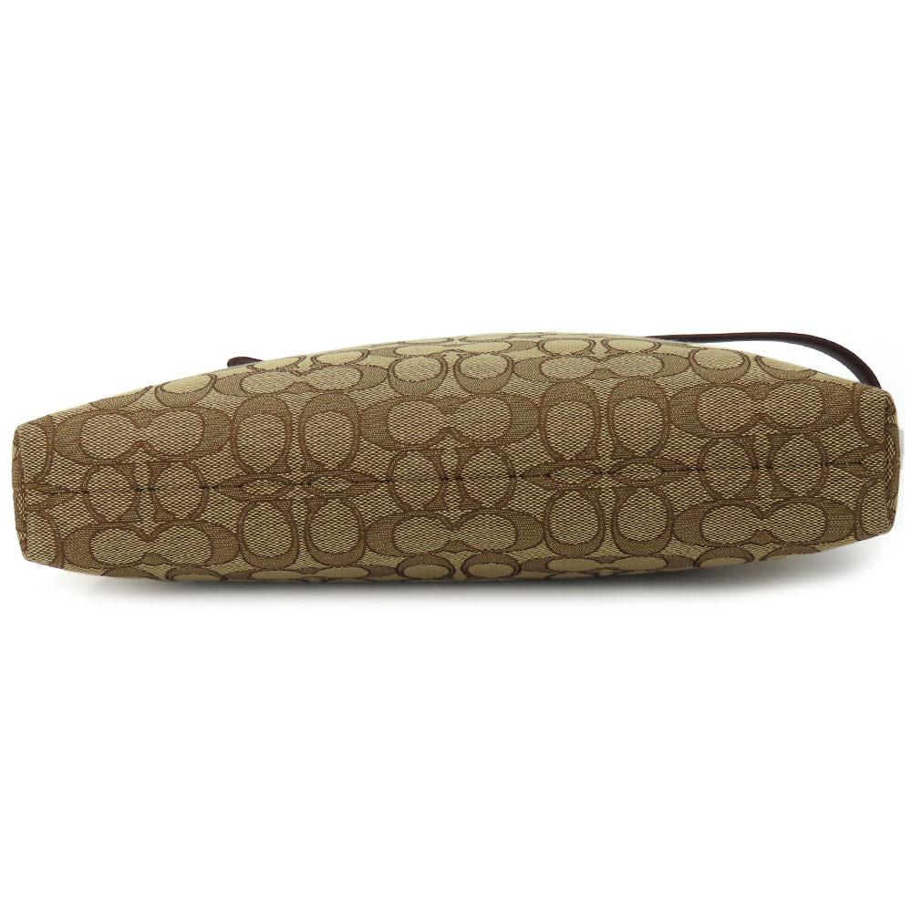 Used COACH Shoulder Bag F55363 Signature canvas/leather Brown Diagonally hung