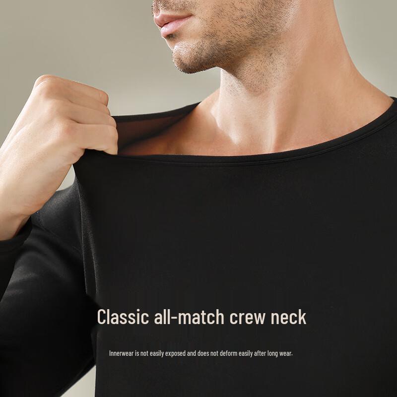 Langsha Men's Lamb Fleece Lined Super Thick Thermal Underwear Set