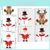 Deliciosas Decorações de Natal Grandes de Feltro Apresentando Designs de Boneco de Neve e Rena Móveis