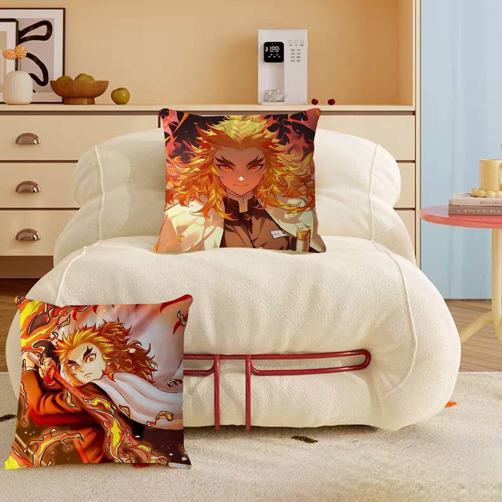 Charaktere Kyoujurous Rengoku Ahornblatt-Design Kissenbezug Fröhliche Herbsternte Deko Feiertagsdeko Kissenbezug