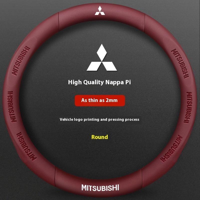 Auto Koolstofvezel Leer Stuurwielhoes Voor Mitsubishi RALLIART ASX Colt Eclipse Galant LANCER EX OUTLANDER Pajero Triton