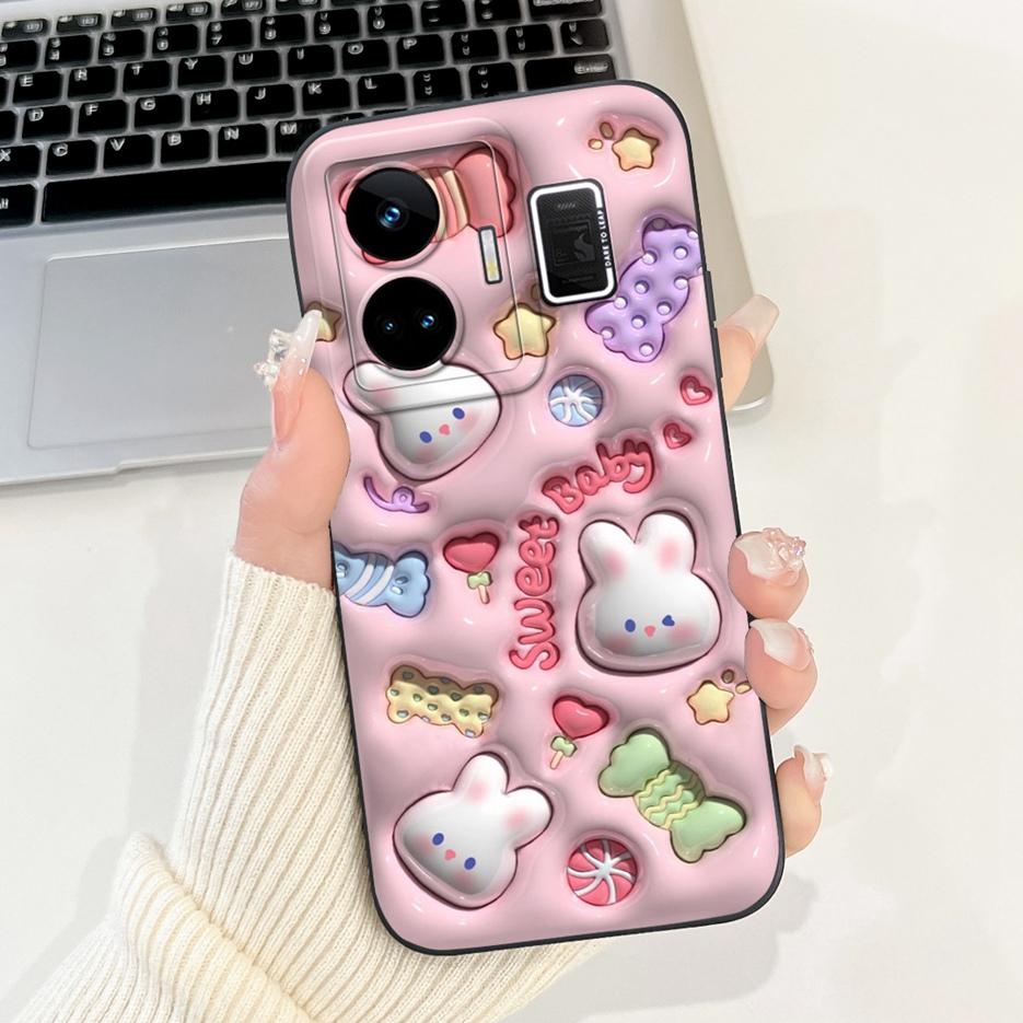 For Realme GT3 Case RMX3709 Cute Funny Cartoon Cover Soft Silicone Case For Realme GT Neo 5 Neo5 240W RealmeGT3 Back Cover Coque
