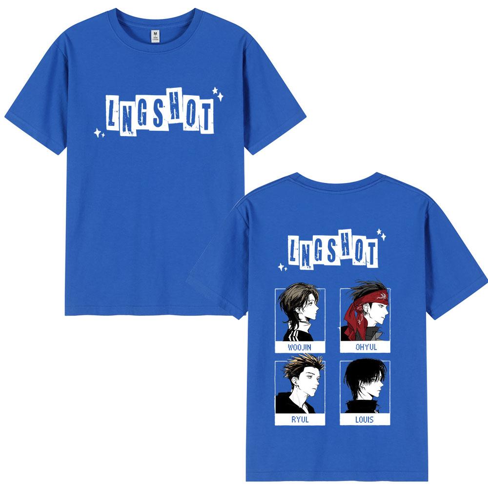 Korean Kpop Lngshot Tshirt Unisex Women Clothing Fashion Hiphop Y2K Short Sleeve Tshirts Cotton Oversized Casual Top Streetwear