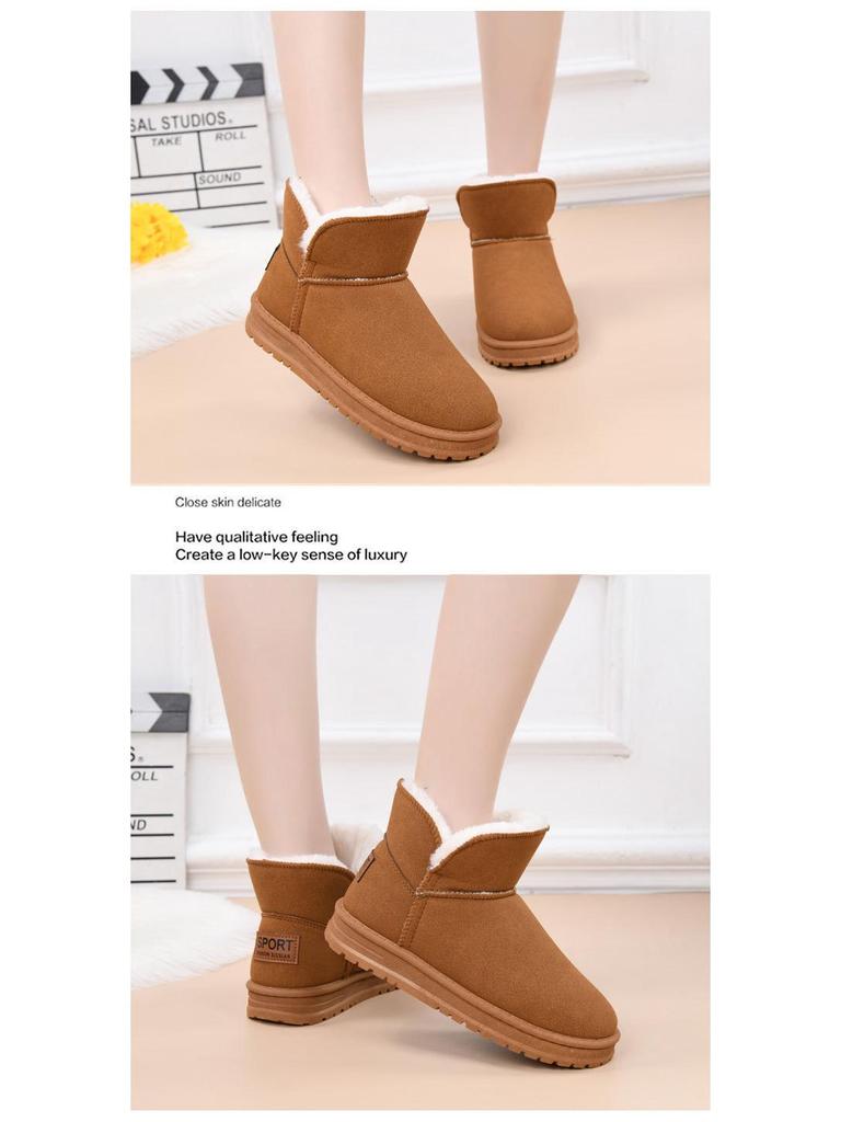 2024 Damen- und Herren-Schneestiefel, rutschfest, wasserdicht - Samtgefüttert, dicke Sohlen, große Größen