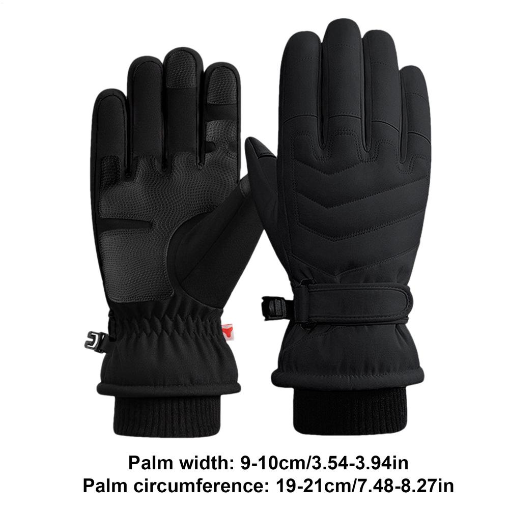 Touchscreen Gloves Winter Gloves With Touchscreen Fingers Thickened Insulated Womens Winter Gloves For Driving Running Cycling чёрный