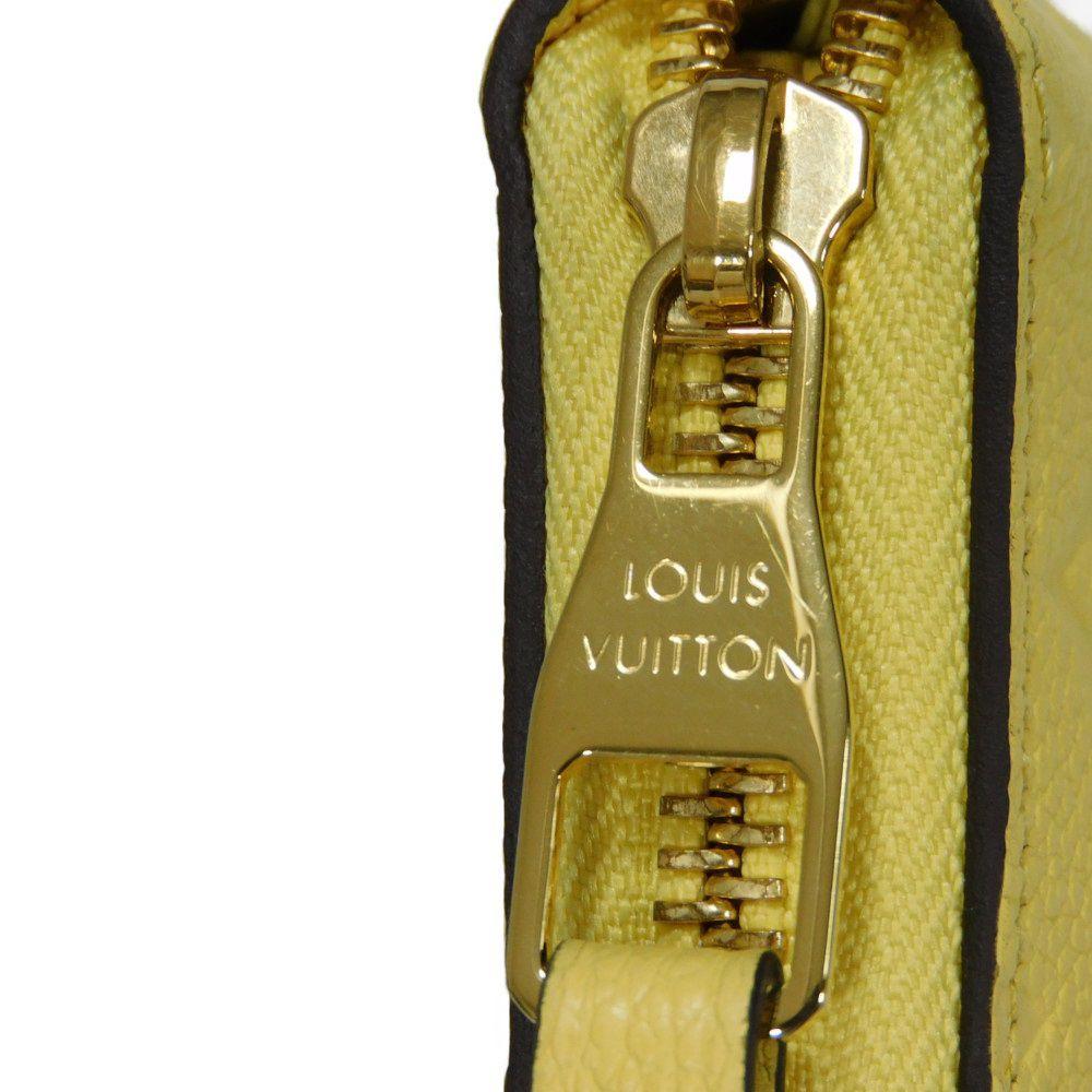 Used 12564 Zippy Wallet M82043 7940 New LV Logo Pastel Yellow Japan Exclusive RFID Monogram Empreinte Jaune Unisex from