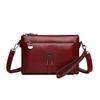 Vintage PU-Leder Mini-Tasche mit zwei Reißverschlusstaschen, Crossbody-Tasche, vielseitige Handgelenktasche für Einkäufe, den Alltag und Wochenendausflüge