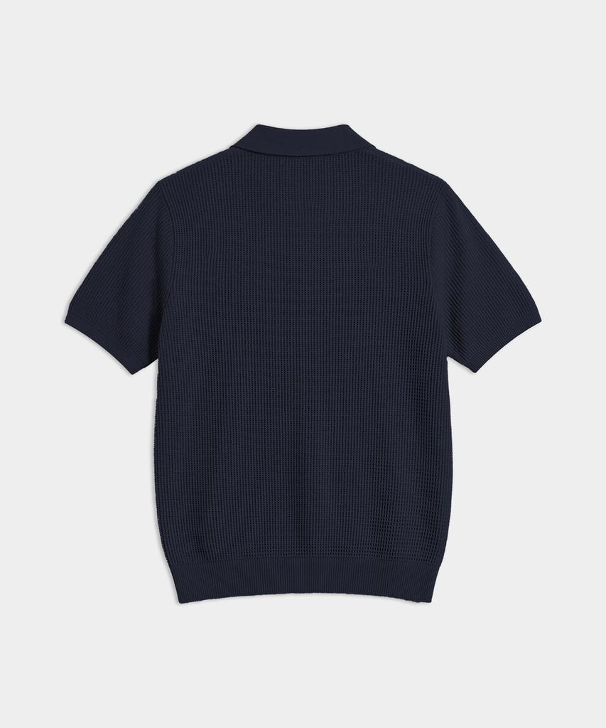 BIRBANTE Summer Washable Essential Collared Knit - Dark Navy