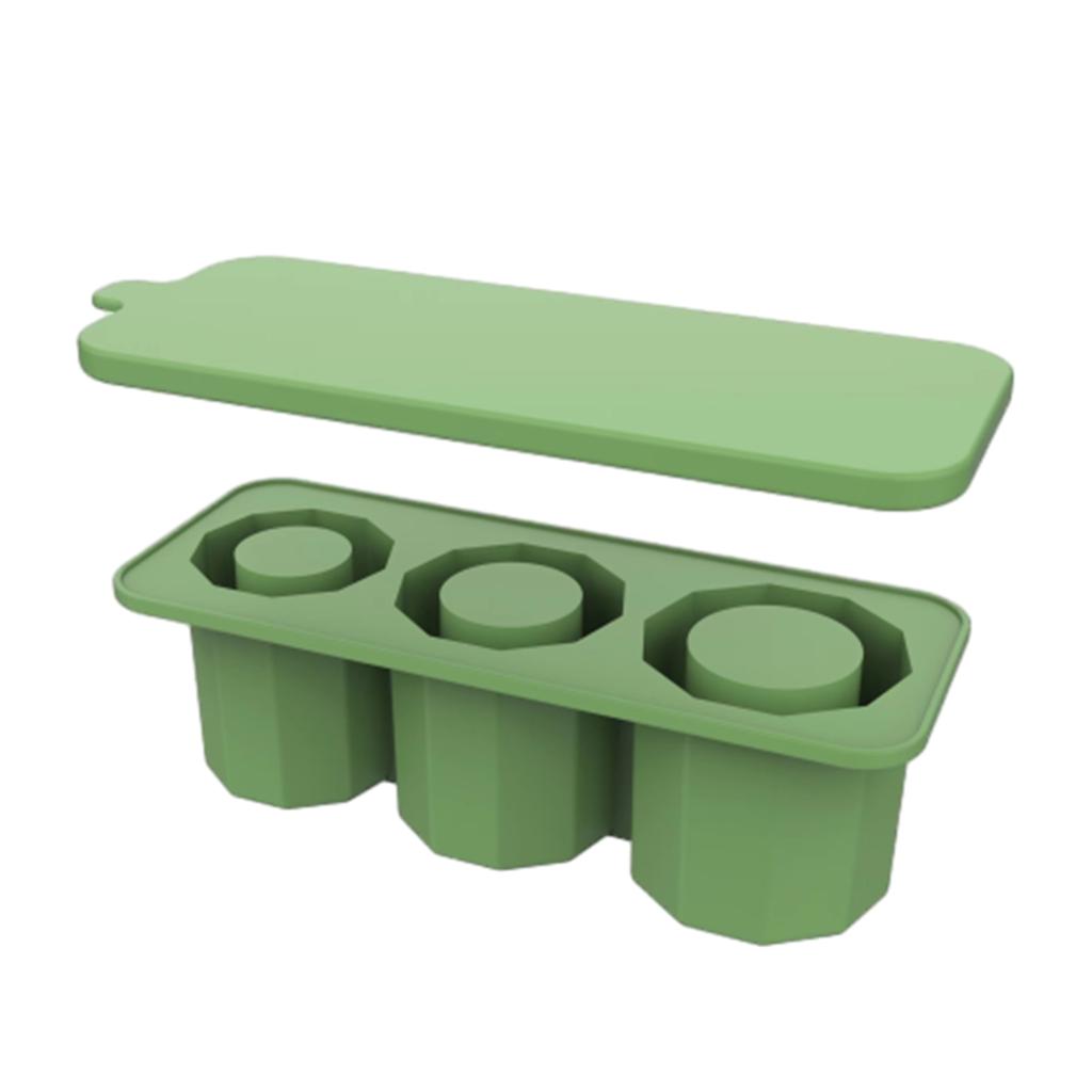 3 Grid Hollow Cylinder Ice Molds For Insulated Mug Quick Release Ice Making Mould For Summer Drinking