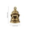 2pcs Three Lions Head Bell Small Ornaments Desk Feng Shui Decorations Retro Brass Keychain Pendants Home Decor for Living Room