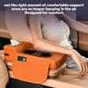 Arm Rest Cushion for Car Interior Heightening Middle Console Cover with 2 Storage Cup Holder Organizers Tissue Box Side Bag
