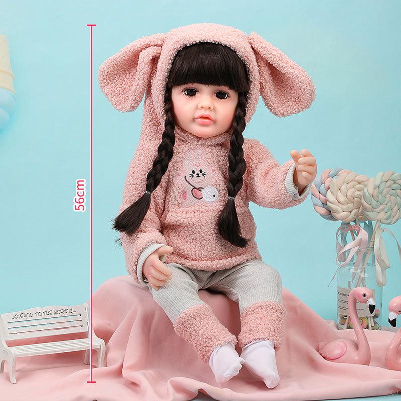 56cm Reborn Simulation Barbie Baby Doll Gift Set - Soft Gel Toy for Girls