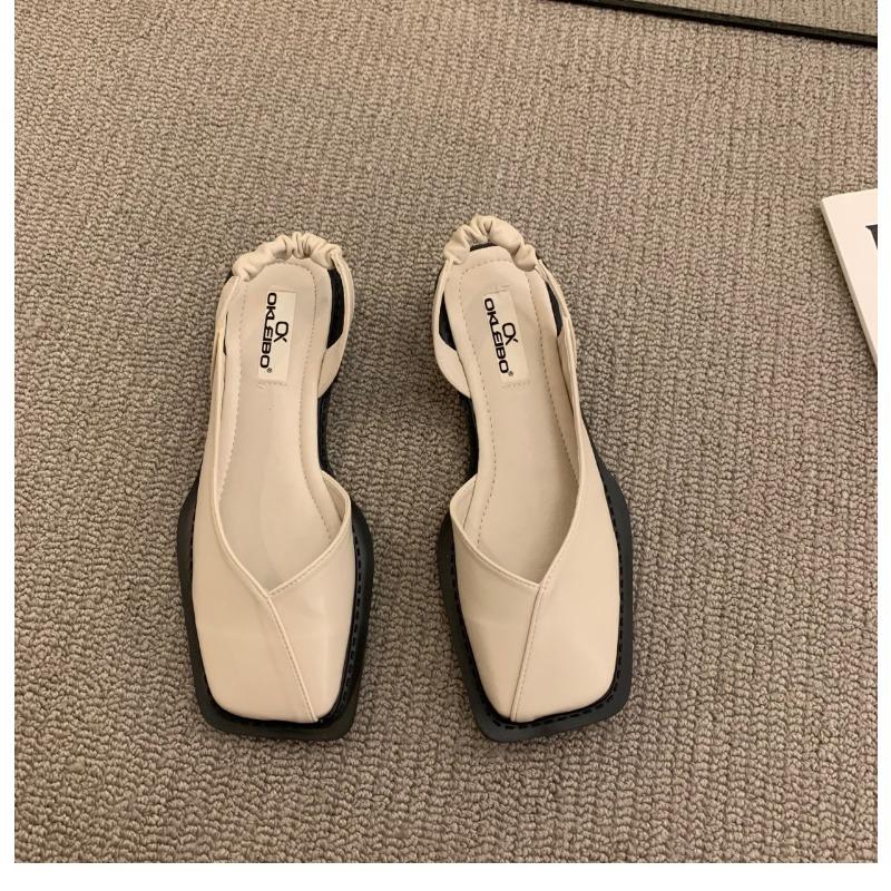 

Летние плиссированные эластичные сандалии с квадратным носком, модные женские шлепанцы, женские сандалии с глубоким носком, дизайнерские женские сандалии 35