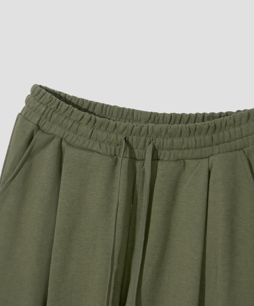 AGOD Single-Pleat Cargo Sweatpants [Khaki]