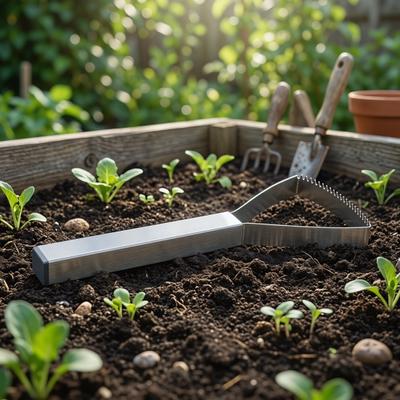 Hand Weeder Tool Stainless Steel Triangular Head Weeding Tool Manual Weed Remover Portable Garden Tool for Easy Weeding Soil Loosening