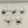 2025 Bachelor's Hat Book Keychain Graduation Gift Key Ring Pendant