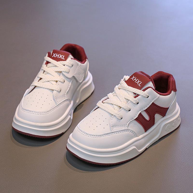 

Children s board shoes 2025 spring and autumn new fashion Korean version of boys low-top sports shoes soft-soled casual girls white shoes 26