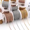 10yards/roll No Fade Stainless Steel Cross Chains O-shape Twisted Bulk Link Chains For DIY Necklace Bracelet Jewelry Accessories