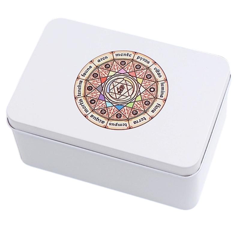 Scatola di metallo rettangolare per carte da gioco, contenitore per tarocchi, custodia per gioielli, gioco da poker, scatola vuota per carte da poker