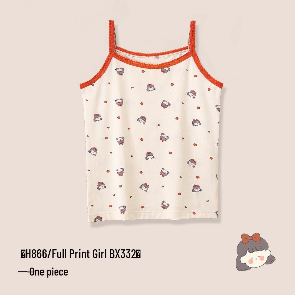 A-Class Summer Pure Cotton Antibacterial Tank Top for Girls and Infants