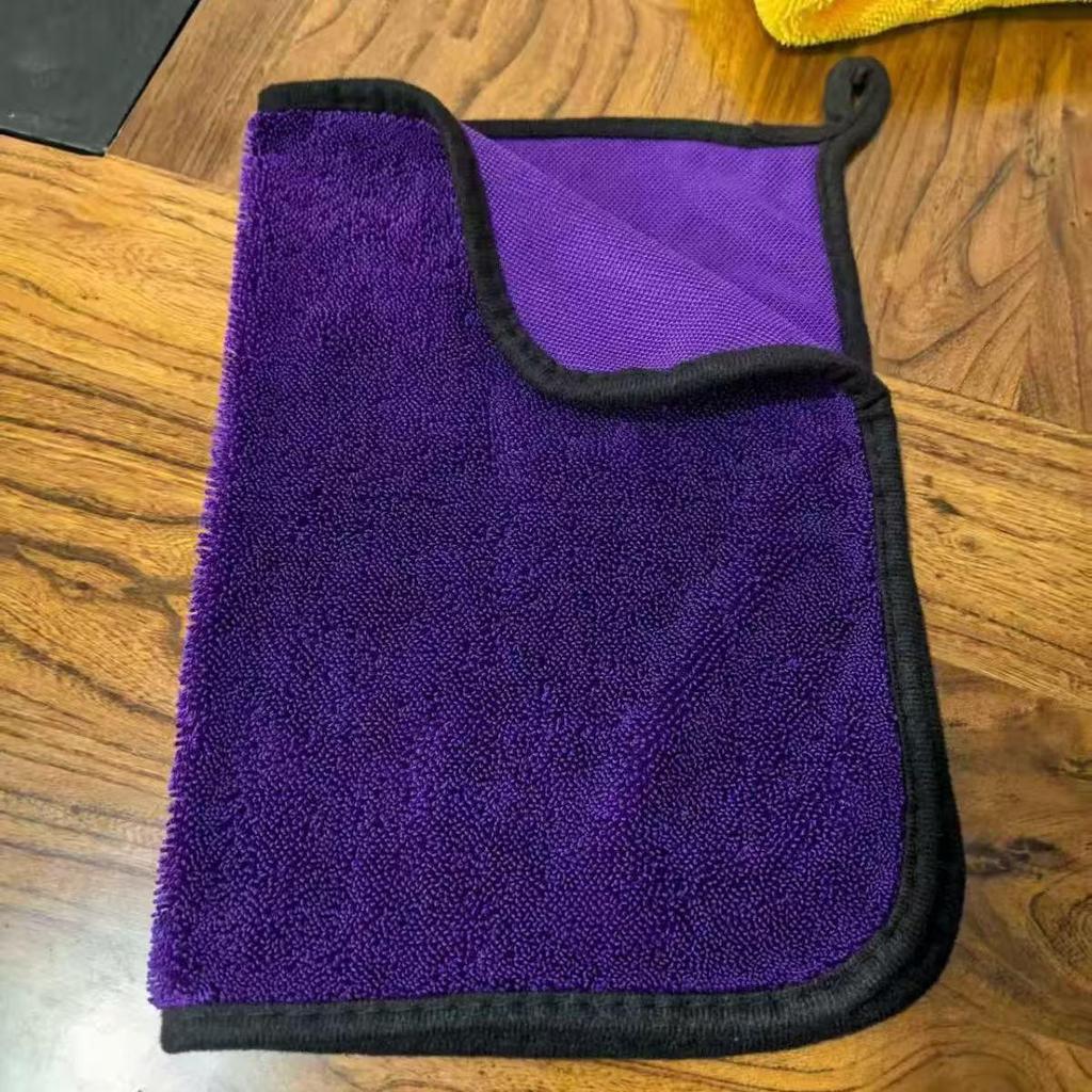 Dual-Layer Absorbent Car Wash Towel - Thick, Double-Sided Pigtail Design