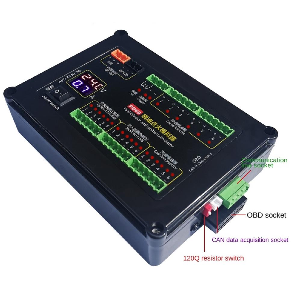 PD60 Fuel Injection Ignition Simulator Vehicle Computer Inspection Tester for Ignition Coil of Diesel Fuel Injector