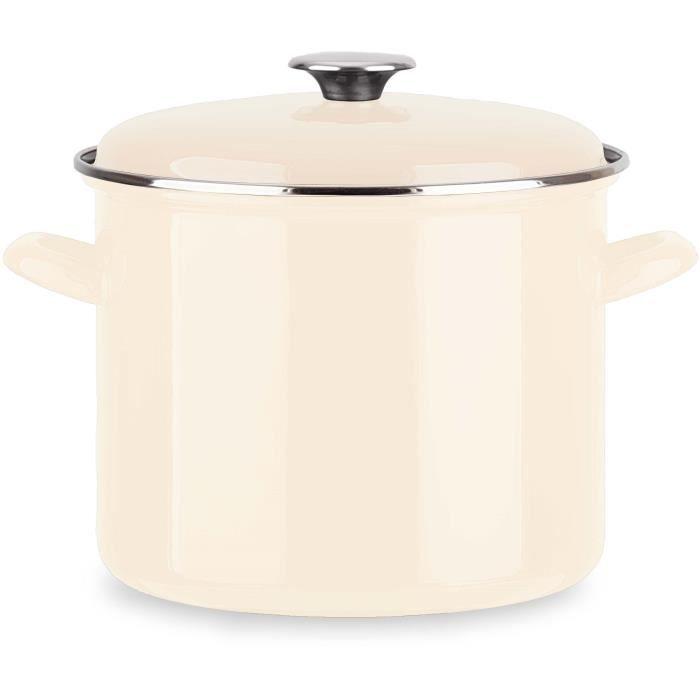 Traiteur - BAUMALU - Standard - Émail - 26 x 20 cm - Tous feux dont induction, coloris ivoire