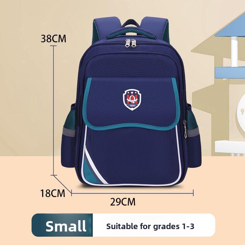 Primary School Students British Style School Bag 1-6 Grade Waterproof Ridge Protection Luminous Large Capacity Simple Backpack