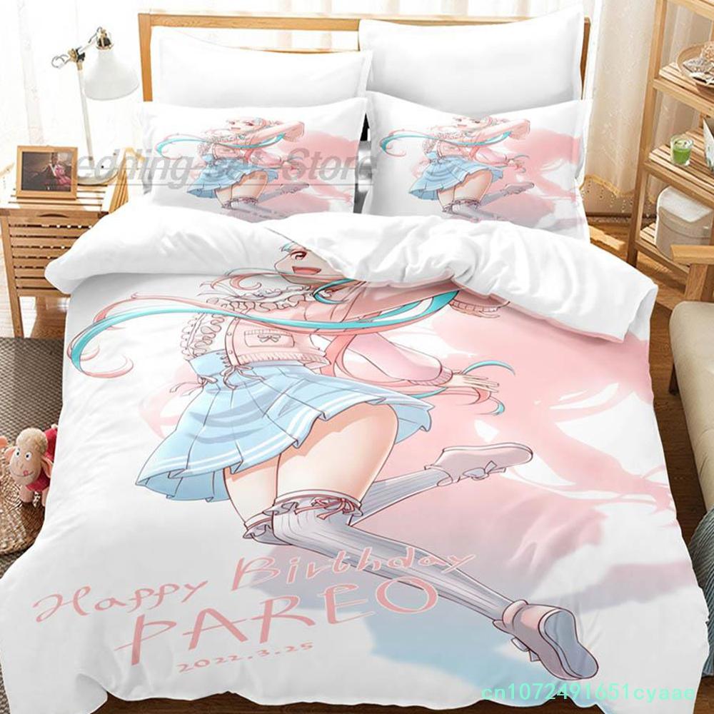 New Nyubara Reona Bedding Set Single Twin Full Queen King Size Bed Set Aldult Kid Bedroom Duvetcover Sets 3D Print Anime