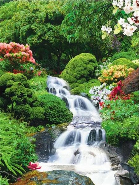 Square/round Diamond Painting Mosaic Waterfall Scenery Home Decor Diamond Embroidery Natural Mountain Landscape Picture