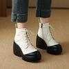 Fashion 2025 NEW Autumn Women Boots Women Shoes Round Toe Chunky Heel Boots for Women Motorcycle Platform Boots high heels