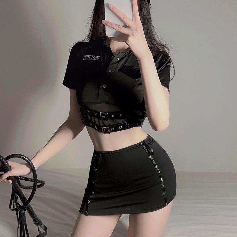 Sexy Lingerie Pure Lust Sexy Hot Passion Female Police Hip Skirt Uniform Temptation Cosplay Suit Female