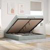 VidaXL Ottoman Bed Frame with Light Grey Mattress 160x200 Cm Velvet 3311195