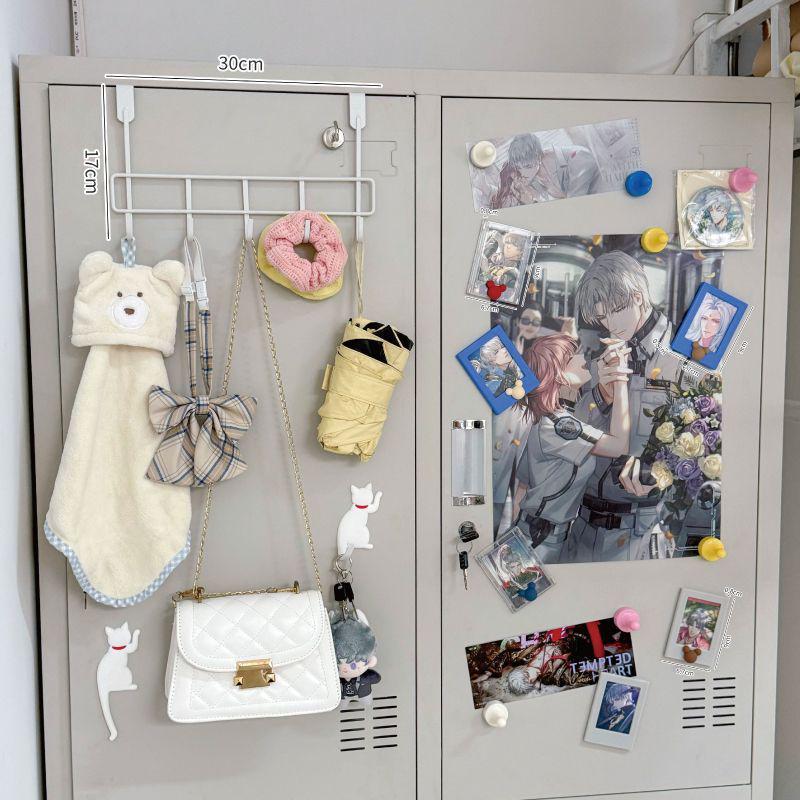 Student Dorm Metal Locker Hanging Wardrobe Organizer for Clothes, Underwear, and Socks