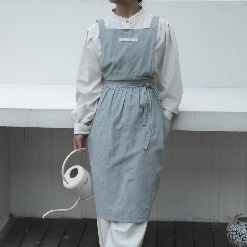 1 PC Long Pleated Apron, Multiple Colors, Adjustable Waist Belt, Suitable for Flower Shops, Coffee Shops, Home Cleaning,Bar