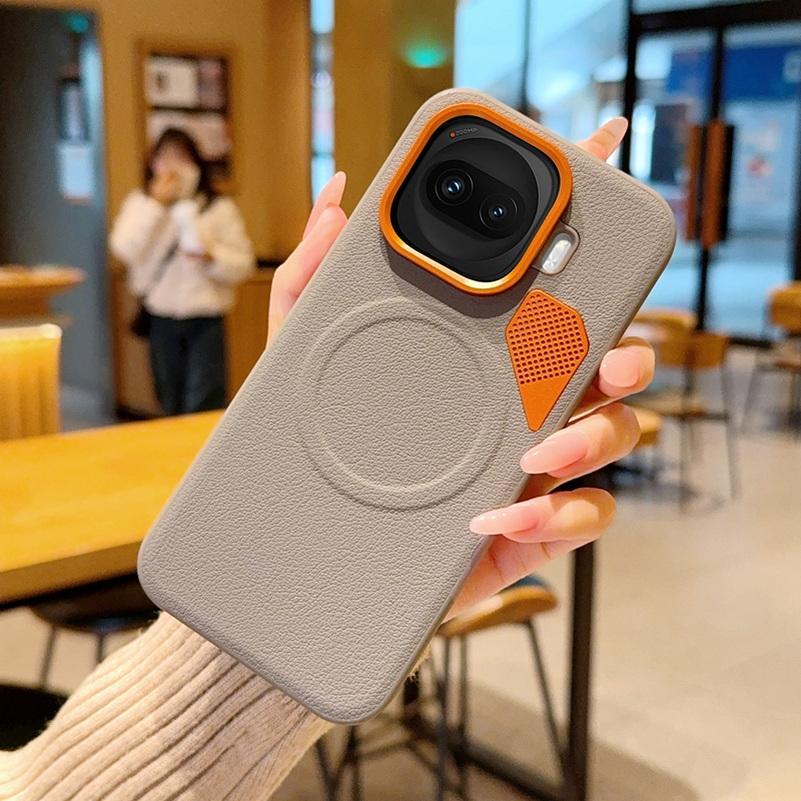 Orange Vent Magnetic Suction Ring Lens Heightening Protective Case For IQOO Z11 Turbo Z10 Turbo + VIVO IQOO 15 13 Slim Cover Vivo iQOO Z11 Turbo