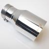 1Pc Universal Slashed Stainless Steel Angled Flange Exhaust Pipe Curly Muffler Tip Slash Cut