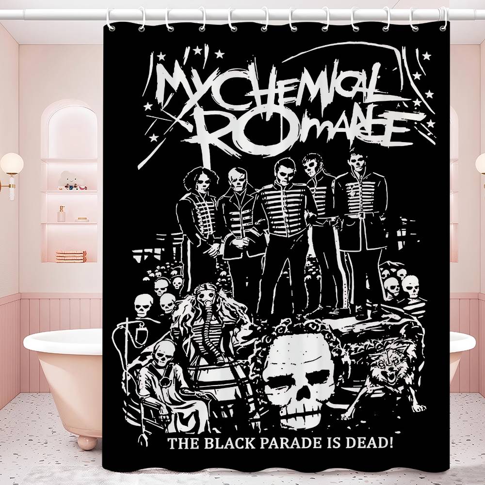 

My Chemical Romance Рок-группа 1 шт. С узором Занавеска для душа Плюс крючки Водонепроницаемая Машинная стирка Полиэстер Абстрактный W60H190(CM)-1 Pcs