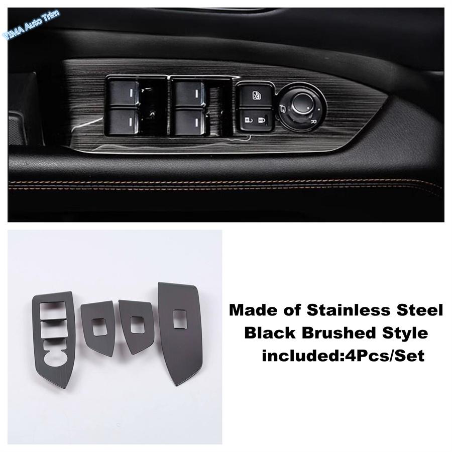 LHD Window Lift Switch Panel Adjust Cover Trim Stickers Strips Garnish Decoration Car Styling Fit For Mazda CX-5 CX5 2017 - 2024