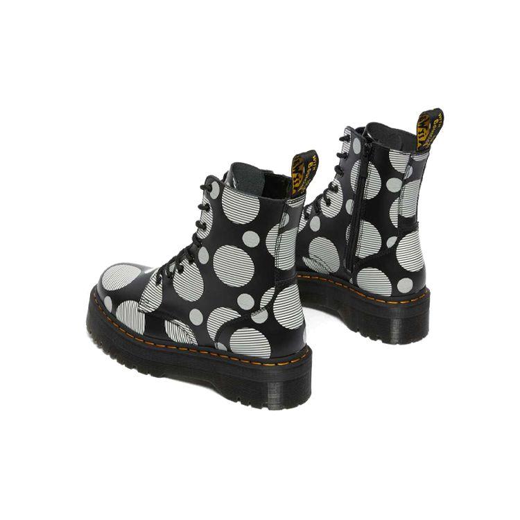 Dr. Martens Jadon Series Leather Polka Dot Short Boots Unisex Boots Black 26882009
