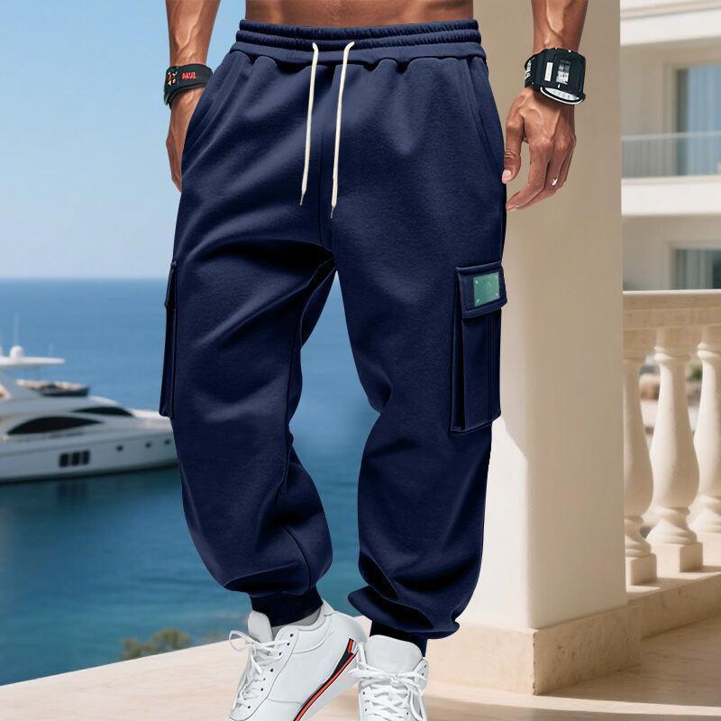 Autumn  Winter American Velvet Men's Loose Casual Sports Outdoor Multi-pocket Work Sleeves