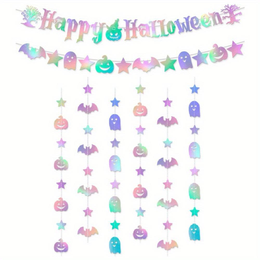 

6 шт. Украшения для Хэллоуина, Милый баннер с привидениями, Подвесные украшения, Декор, Украшения в виде летучих мышей и тыкв, Декор дома с привидениями 2sets