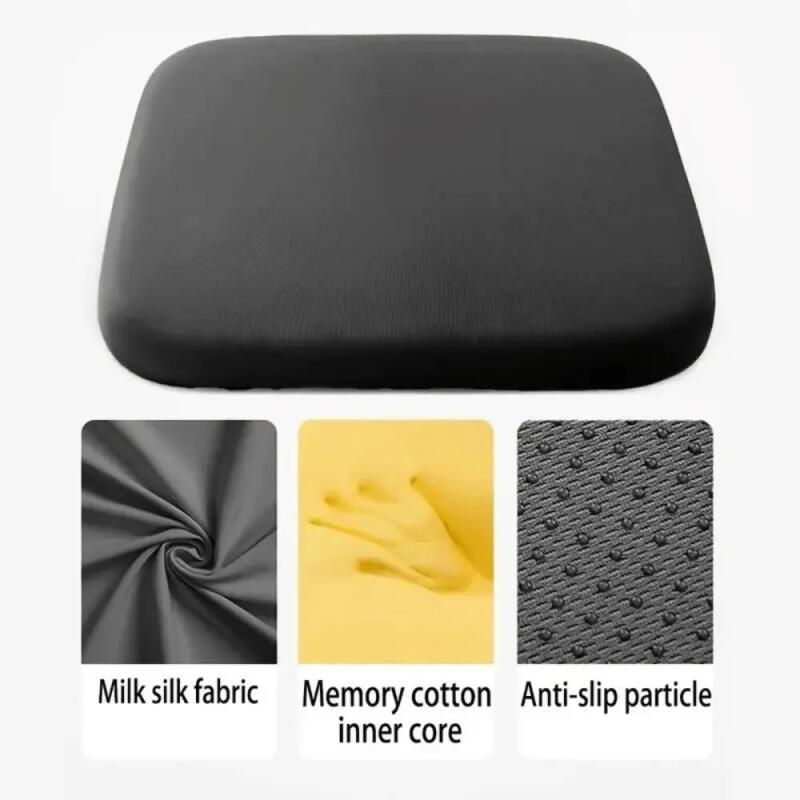 4cm Thick Seat Cushion Ultra Soft Memory Foam Office Chair Pad Breathable Rebound Waist Cushion
