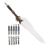 Feather Pen Craft Retro Carved Stainless Steel Dip Pencil for Signature Gift Table DecorationWhite