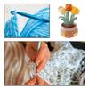 DIY Flower Potted Crochet Kit with Video Tutorials Artificial Small Potted Plants Hand Woven Knitting Kit for Sew Crafts Lovers