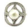 Silver Ring 'Sissi' White Silver (rhodium) - 15x18 Mm