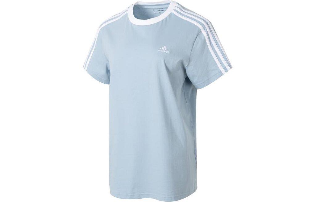 Adidas ESSENTIALS 3 Stripes T Shirt Women s Light Blue JI6979 XXL