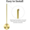 NiHome Quartz Wall Clock Pendulum Replacement - Aluminum Traditional Mechanical Retro Clock With High Gloss Pendulum (Gold)